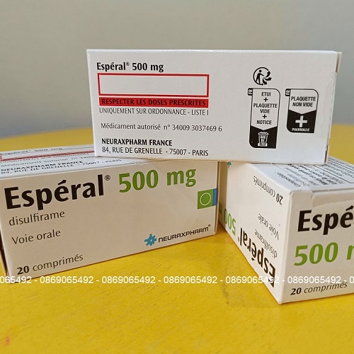 Thuốc cai rượu Esperal 500mg Pháp